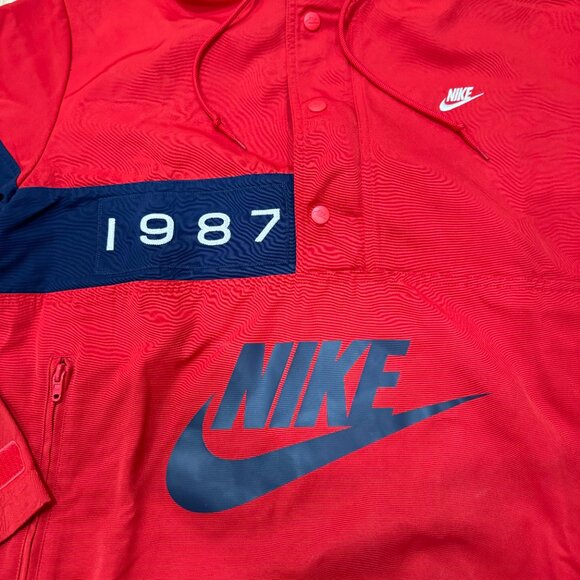 *SOLD* Nike Sportswear Reissue '1987' Walliway Red Woven Retro Saling Jacket - Picture 2 of 7
